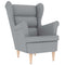 Fauteuil 74x84x100 cm stof lichtgrijs
