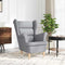 Fauteuil 74x84x100 cm stof lichtgrijs