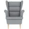 Fauteuil 74x84x100 cm stof lichtgrijs