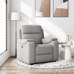 Fauteuil verstelbaar stof wolk grijs