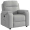 Fauteuil verstelbaar stof wolk grijs
