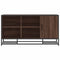 Schoenenbank 100x40x53,5 cm bewerkt hout en metaal bruin eiken