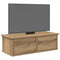 Wandkast 60x26x18,5 cm bewerkt hout artisanaal eikenkleur