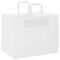 Papieren kraftzakken 50 st met hengsels 32x22x24 cm wit