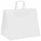 Papieren kraftzakken 50 st met hengsels 32x22x24 cm wit