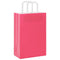 Papieren kraftzakken 250 st met hengsels 21x11x31 cm roze