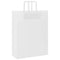 Papieren kraftzakken 250 st met hengsels 32x12x42 cm wit