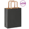 Papieren kraftzakken 250 st met hengsels 18x8x22 cm zwart