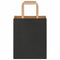 Papieren kraftzakken 250 st met hengsels 18x8x22 cm zwart