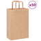 Papieren kraftzakken 50 st met hengsels 21x11x31 cm bruin