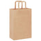 Papieren kraftzakken 50 st met hengsels 21x11x31 cm bruin