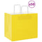 Papieren kraftzakken 50 st met hengsels 32x22x28 cm geel