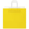 Papieren kraftzakken 50 st met hengsels 32x22x28 cm geel