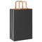 Papieren kraftzakken 50 st met hengsels 21x11x31 cm zwart