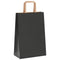 Papieren kraftzakken 50 st met hengsels 21x11x31 cm zwart