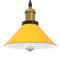 Hanglamp in hoogte verstelbaar E27 22 cm metaal glanzend geel