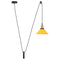 Hanglamp in hoogte verstelbaar E27 22 cm metaal glanzend geel