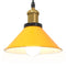 Hanglamp in hoogte verstelbaar E27 22 cm metaal glanzend geel