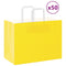 Papieren kraftzakken 50 st met hengsels 32x17x25 cm geel