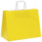 Papieren kraftzakken 50 st met hengsels 32x17x25 cm geel