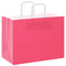 Papieren kraftzakken 50 st met hengsels 32x17x25 cm roze