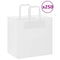 Papieren kraftzakken 250 st met hengsels 26x17x25 cm wit