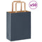 Papieren kraftzakken 50 st met hengsels 18x8x22 cm blauw