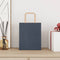 Papieren kraftzakken 50 st met hengsels 18x8x22 cm blauw