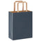 Papieren kraftzakken 50 st met hengsels 18x8x22 cm blauw