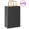 Papieren kraftzakken 250 st met hengsels 21x11x31 cm zwart