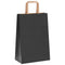 Papieren kraftzakken 250 st met hengsels 21x11x31 cm zwart