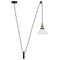 Hanglamp in hoogte verstelbaar E27 22 cm metaal glanzend wit