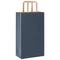 Papieren kraftzakken 50 st met hengsels 21x11x36 cm blauw