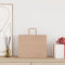Papieren kraftzakken 50 st met hengsels 32x22x24 cm bruin