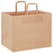 Papieren kraftzakken 50 st met hengsels 32x22x24 cm bruin