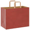 Papieren kraftzakken 50 st met hengsels 32x17x25 cm rood