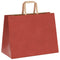 Papieren kraftzakken 50 st met hengsels 32x17x25 cm rood