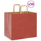 Papieren kraftzakken 50 st met hengsels 32x22x28 cm rood