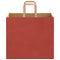 Papieren kraftzakken 50 st met hengsels 32x22x28 cm rood