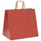Papieren kraftzakken 50 st met hengsels 32x22x28 cm rood
