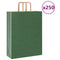 Papieren kraftzakken 250 st met hengsels 32x12x42 cm groen
