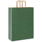 Papieren kraftzakken 250 st met hengsels 32x12x42 cm groen