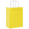 Papieren kraftzakken 50 st met hengsels 21x11x28 cm geel