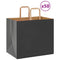 Papieren kraftzakken 50 st met hengsels 32x22x28 cm zwart