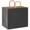 Papieren kraftzakken 50 st met hengsels 32x22x28 cm zwart