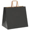 Papieren kraftzakken 50 st met hengsels 32x22x28 cm zwart
