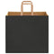 Papieren kraftzakken 50 st met hengsels 32x22x28 cm zwart
