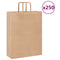 Papieren kraftzakken 250 st met hengsels 32x12x42 cm bruin
