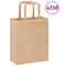 Papieren kraftzakken 250 st met hengsels 18x8x22 cm bruin