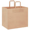 Papieren kraftzakken 50 st met hengsels 32x22x28 cm bruin